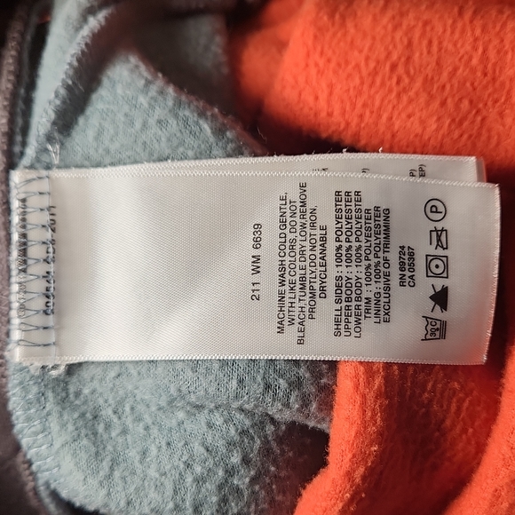 Columbia Full zip fleece jacket Size L Orange/Grey - Picture 14 of 17